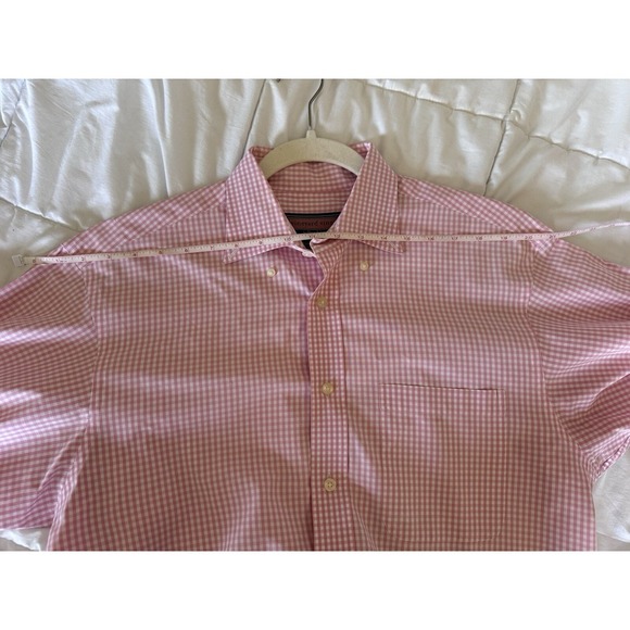 Vineyard Vines Whale Shirt Mens Medium Pink  Gingham Check Button Down Shirt EUC - Picture 4 of 12